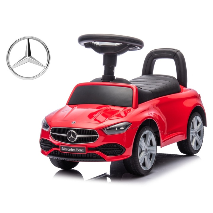 Masina pentru copii Mercedes C-Class, Milly Mally, rosu, 38x63cm, maxim 25kg, cu sunete