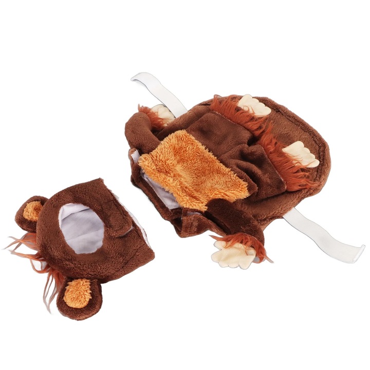 Празничен костюм за кучета, плюшени дрехи, комплект с аксесоари, размери S-XL, многоцветен