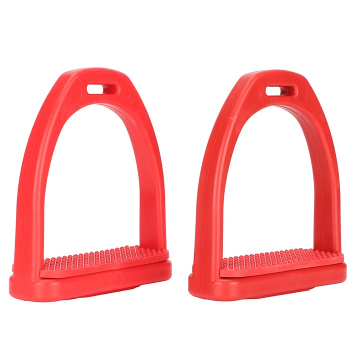 Stirrups ZYBLSSBB LSM2xh01-LSM2xhS0032844 din plastic tehnic cu talpa de cauciuc antiderapant, rosu, set 2