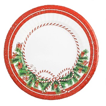 Farfurii petrecere carton pentru Craciun - 21 cm, Radar 63801, set 8 bucati Farfurii petrecere carton pentru Craciun - 21 cm, Radar 63801, set 8 bucati