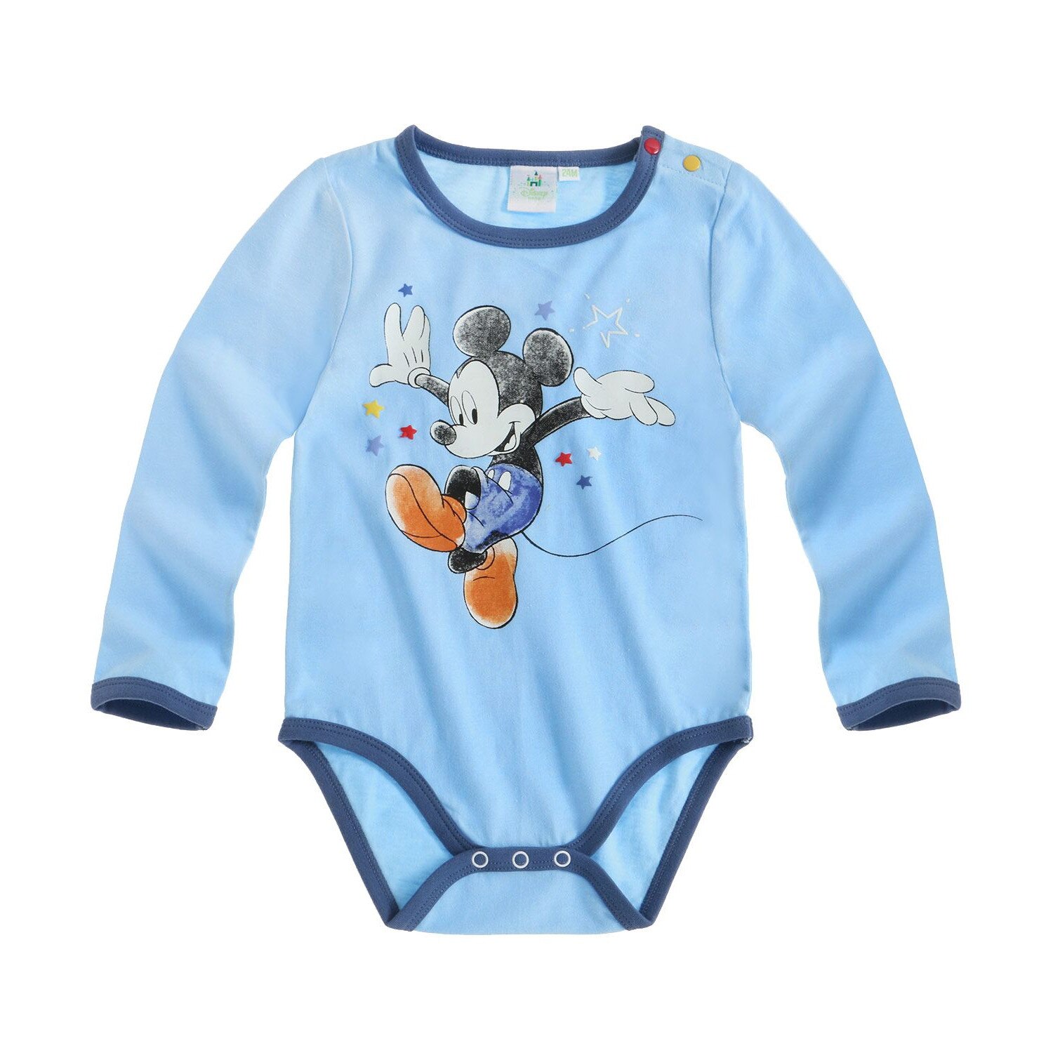 Body Mickey Mouse albastru 12 luni, 80 cm