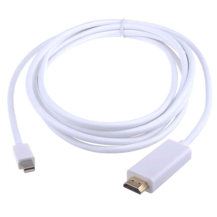 Cablu adaptor Mini DisplayPort / Thunderbolt la HDMI pentru laptop, lungime 1.8M, compatibil Macbook, iMac, Lenovo s.a.