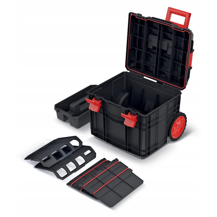 Cutie de scule pe roti C BLOCK PRO 40, 45x38x38cm, capacitate 100kg, compartimente si roti din elastomer