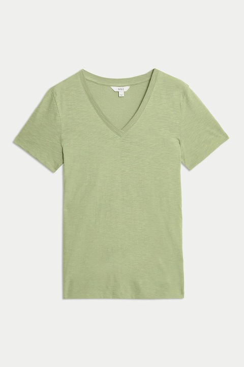 Marks & Spencer, Tricou cu decolteu in V, Verde fistic