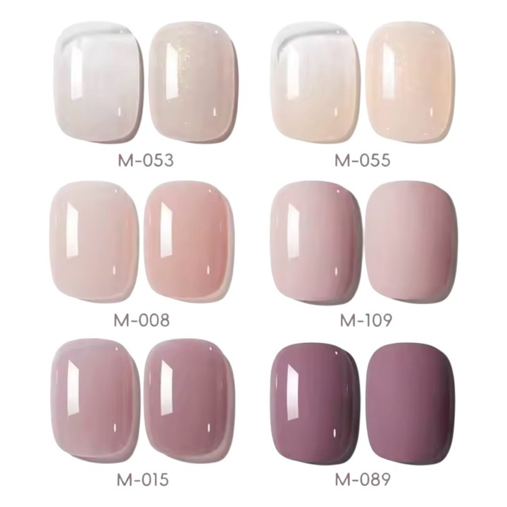 Set de 6 geluri pentru unghii roz, fara formaldehida, fara alcool, durabil, pentru saloane de nail art sau pentru utilizare acasa, aplicare usoara, 6*15ML
