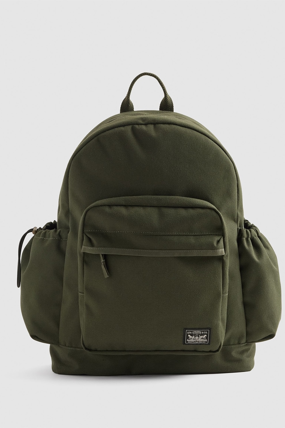 Levi's, Rucsac cu buzunare exterioare, verde militar inchis