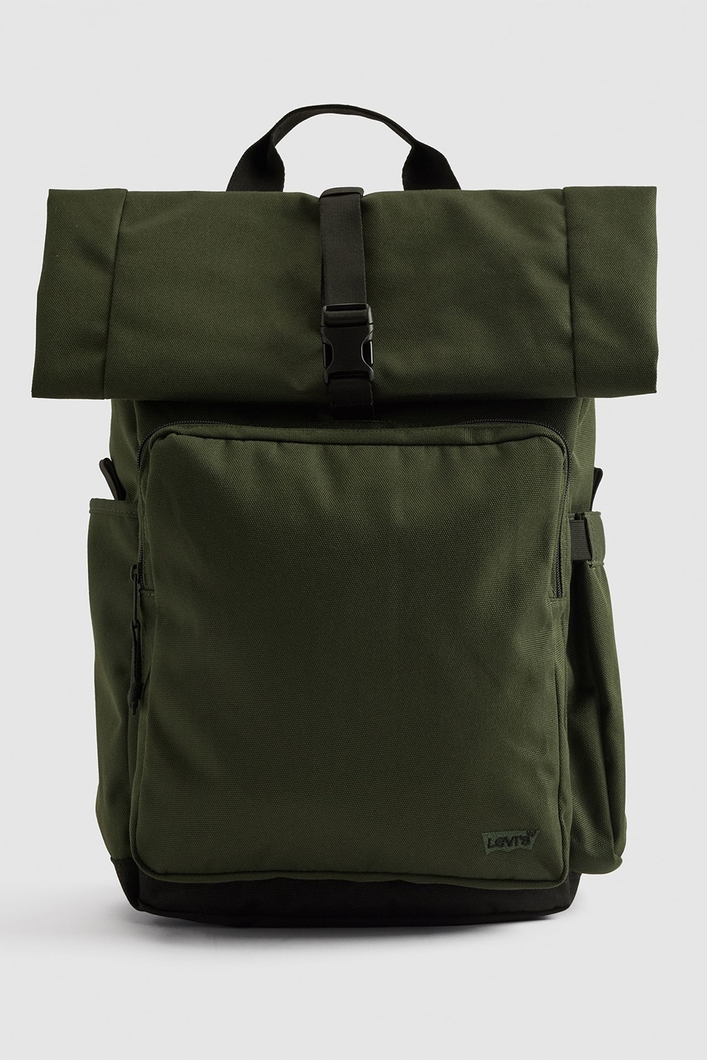 Levi's, Rucsac uni cu buzunar frontal cu fermoar, verde militar inchis