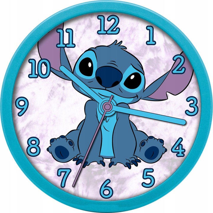 Ceas de perete mare 25cm pentru copii, Lilo si Stitch, LAS3015