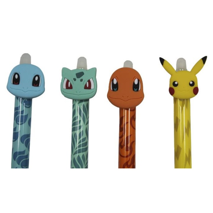 Химикалка Pokemon, С гумаичка, 15 x 3 x 2 см, Многоцветен