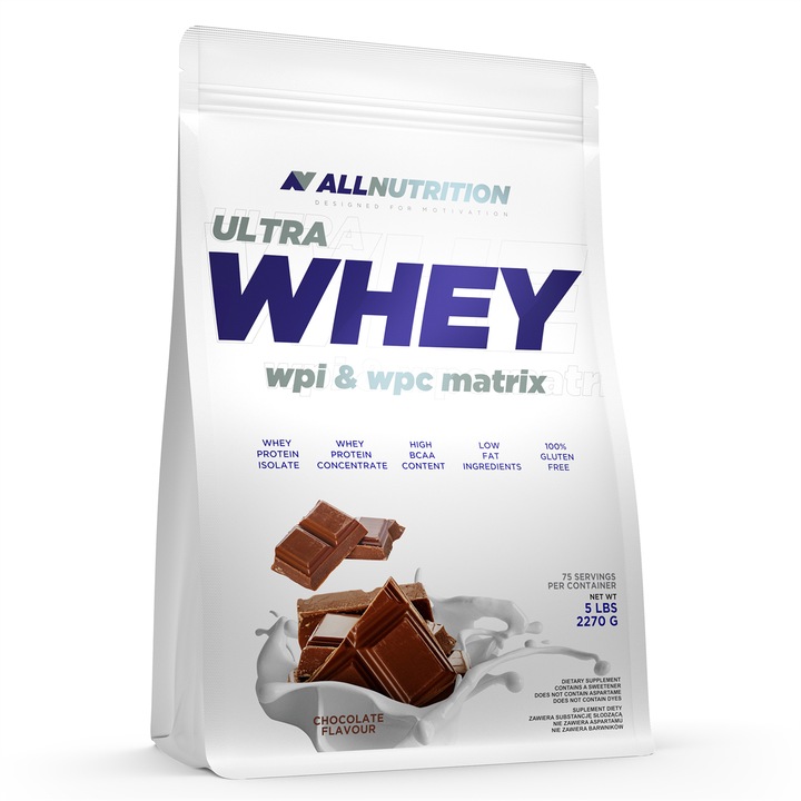 Хранителна добавка Allnutrition, Whey Protein - Суроватъчен Протеин 908g Млечен шоколад