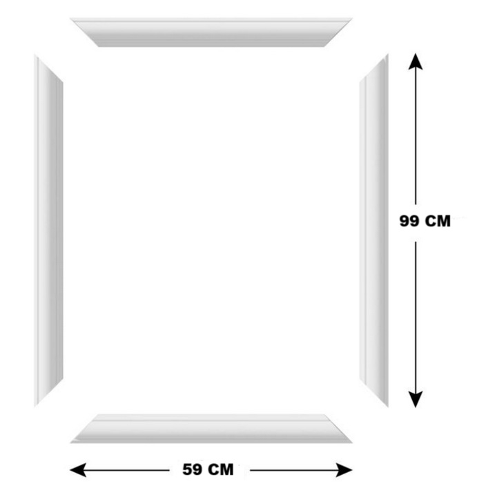 Rama perete din 4 piese, polimer dur DP1, 99cm x 59cm