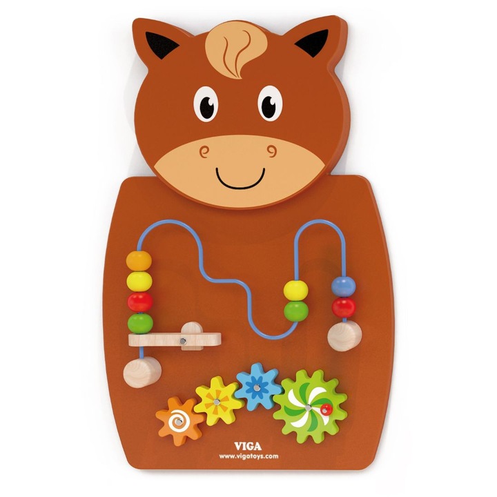 Joc de perete din lemn cu activitati - Magar, Jucarii VIGA