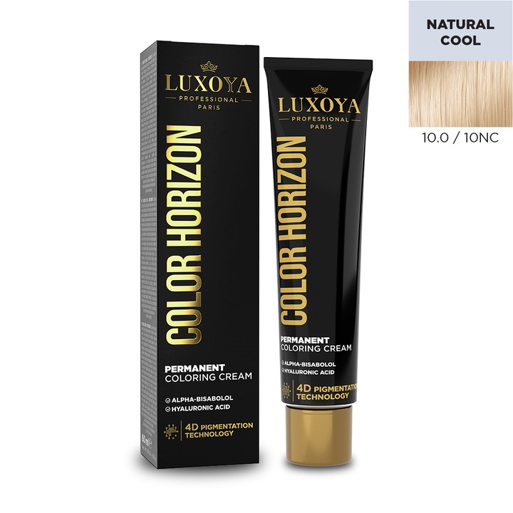 Vopsea de par profesionala cu amoniac LUXOYA Professional Paris COLOR HORIZON 10.0/10NC, 60ml