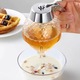 Dozator miere si sirop fara picurare – borcan tip fagure, 15×8 cm, transparent, sistem anti-scurgere