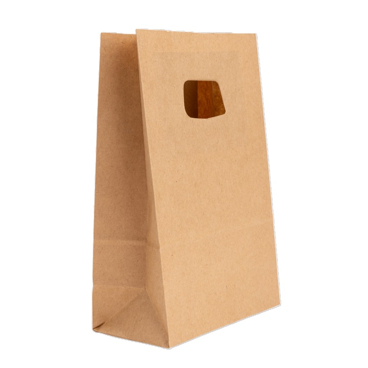 Set sacosa hartie 14 x 7 x 21, natur, 10 bucati