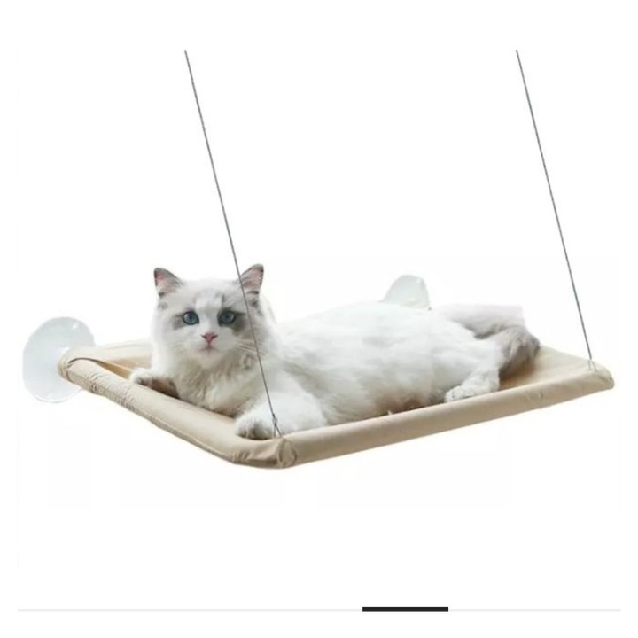 Hamac Elegant Pop-Shop.ro, pentru pisica cu montaj pe geam, 55 x 32 cm