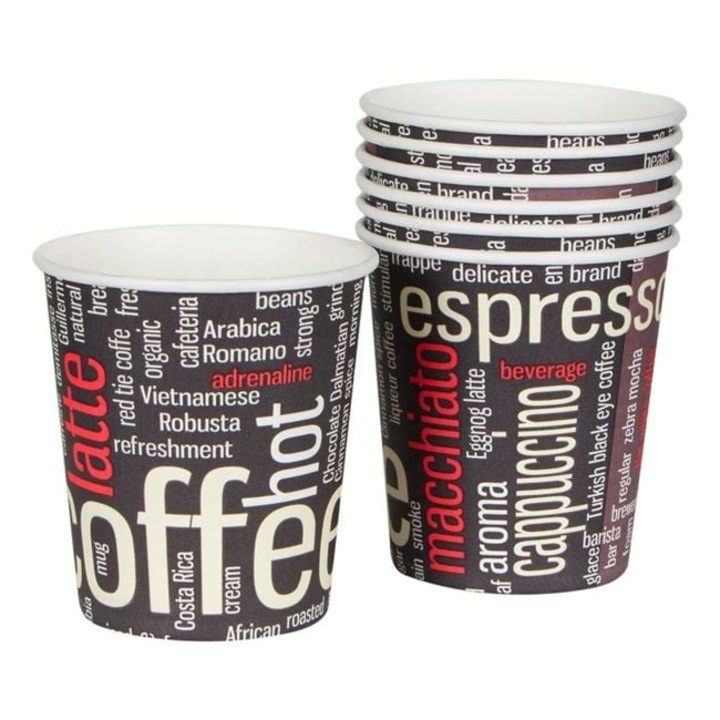 Pahare Carton pentru Cafea 160 ml – 16 Bucati ANTBRO® – Design Modern si Practic pentru Birou si Acasa