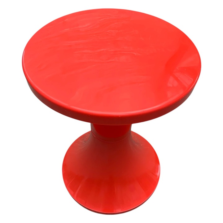 Pille szék / retró, műanyag - piros színű