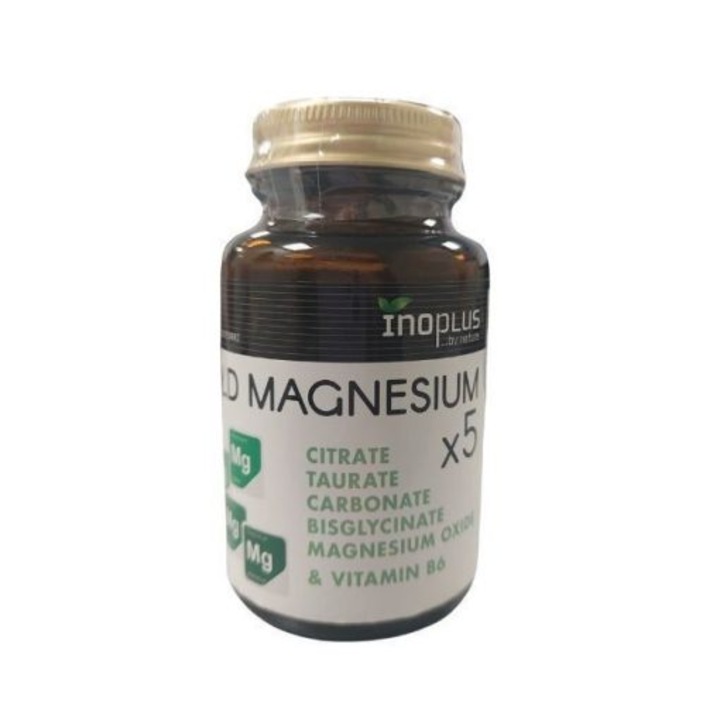 Magneziu 5 Forme de Magneziu + Vitamina B6 Ino Plus 30 de comprimate