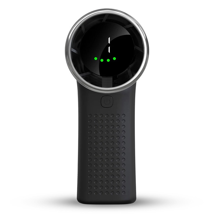 Ventilátor hordozható akkumulátorral és digitális kijelzővel, 3600mAh, B28, Szilikon Flex, Mély sötét