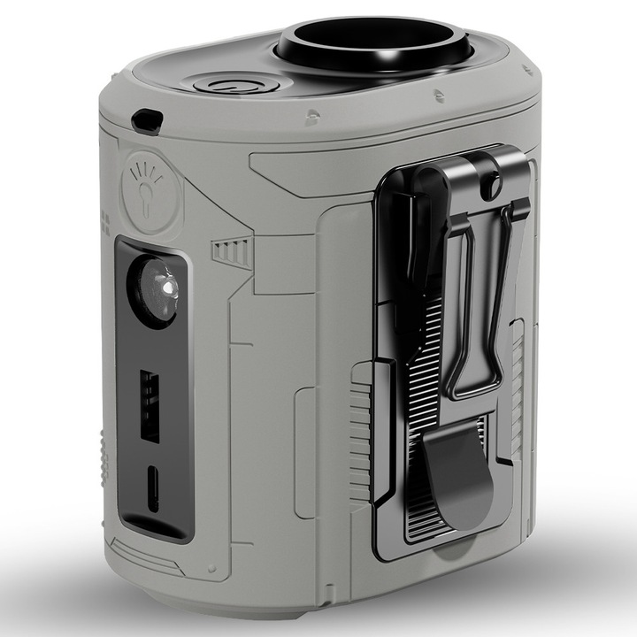 Ventilator Portabil cu Acumulator 5000mAh, 5 Viteze - Techsui (Z14) - Gray