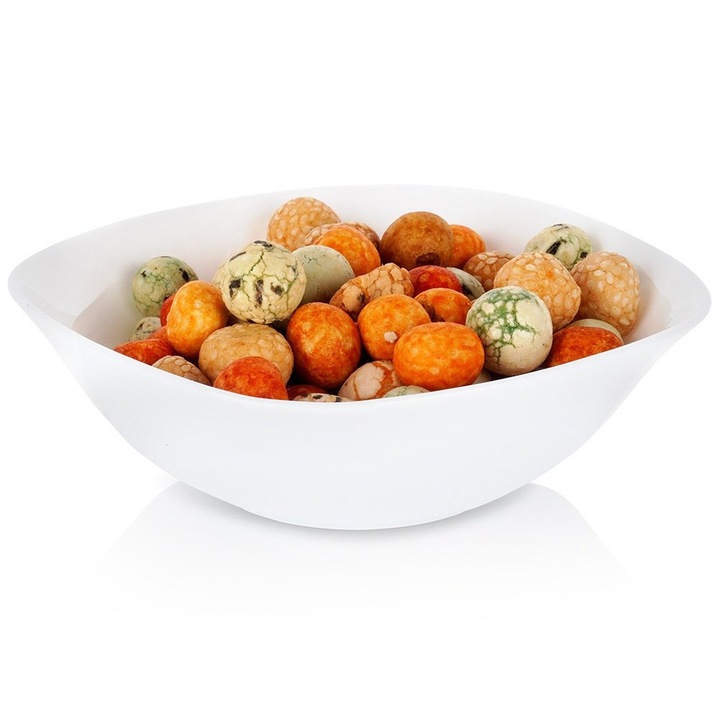 Bol Miska LUNA, 400 ml, sticla alba, 15x15x5 cm