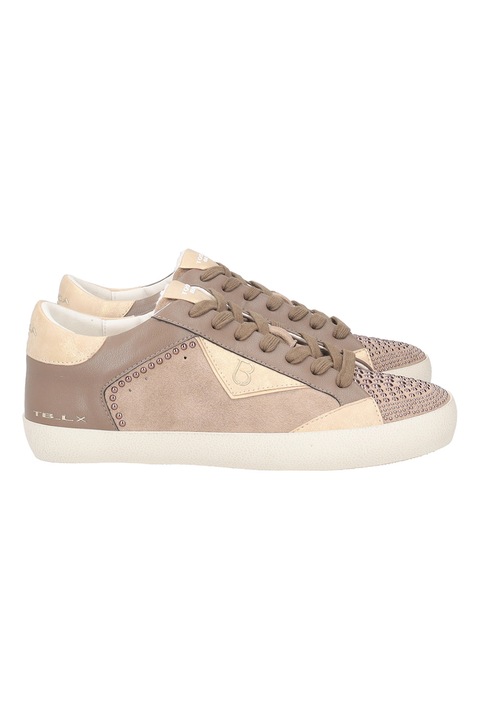 Tosca Blu, Sneaker bőrbetétekkel, Bézs/Világosbarna