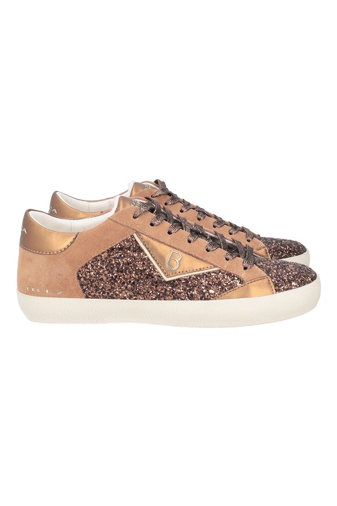 Tosca Blu, Sneaker csillámos részletekkel, Sötétbarna/Karamellbarna