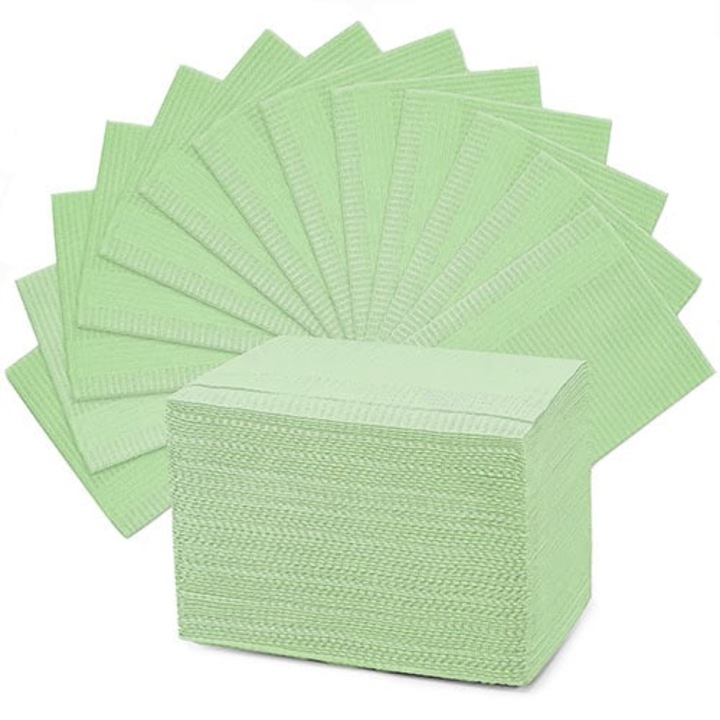 Bavete color 33x45cm Soft Care Plus 125buc, Verde Inchis