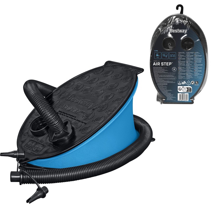 Bestway 62004 lábpumpa 28x19cm 3 fejjel, többszínű