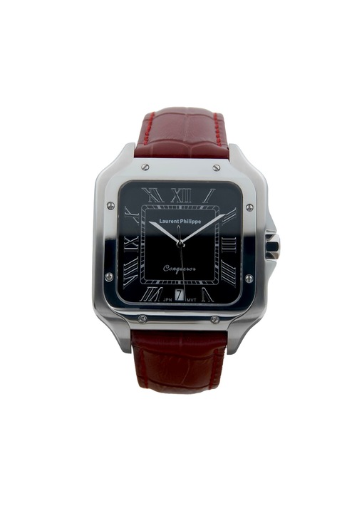 Ceas pentru barbati, Laurent Philippe, Conqueror Black Orlov - Rouge Sauvage, 38mm x 27, 5mm, Silver