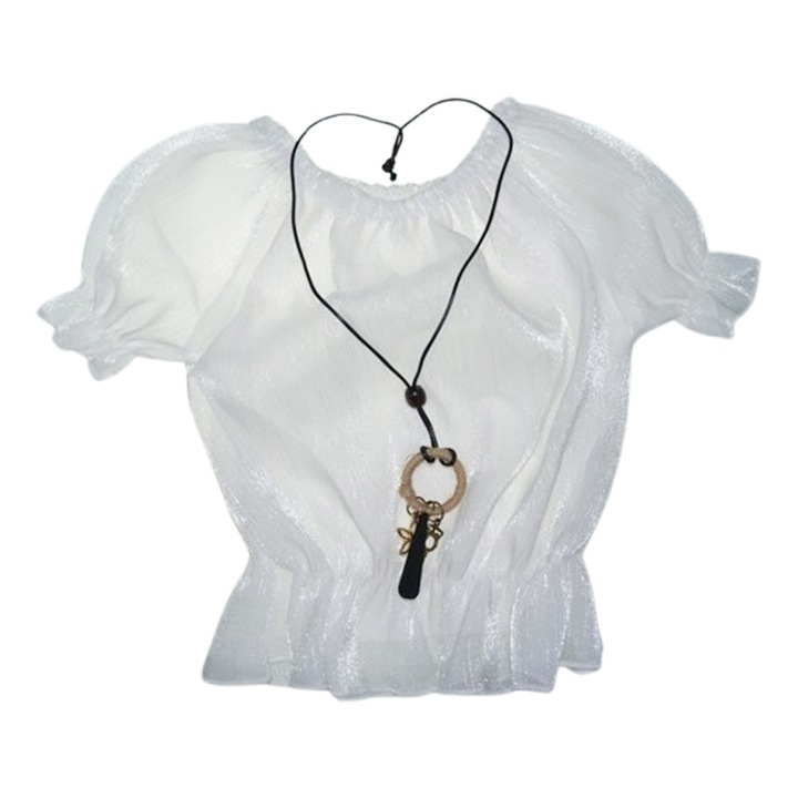 Bluza eleganta cu maneca scurta pentru fete, Mini Junior