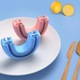 Periuta de dinti electrica pentru copii, U-shaped, silicon, 14x8.4x5.8cm, set cu cablu de incarcare