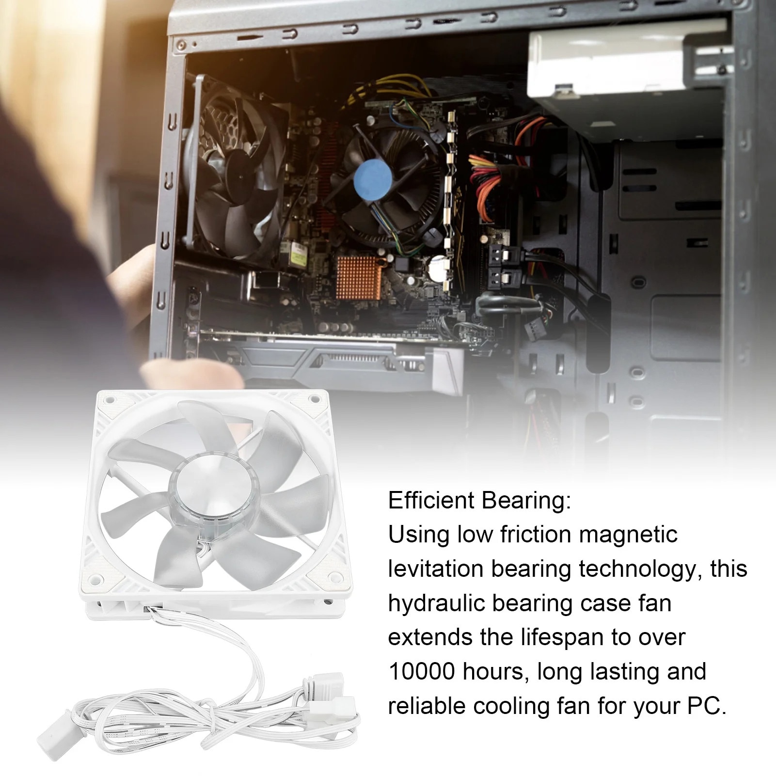 Ventilator PC 120mm, 4PIN PWM, ARGB, 800-2500RPM, 105mm, set cu