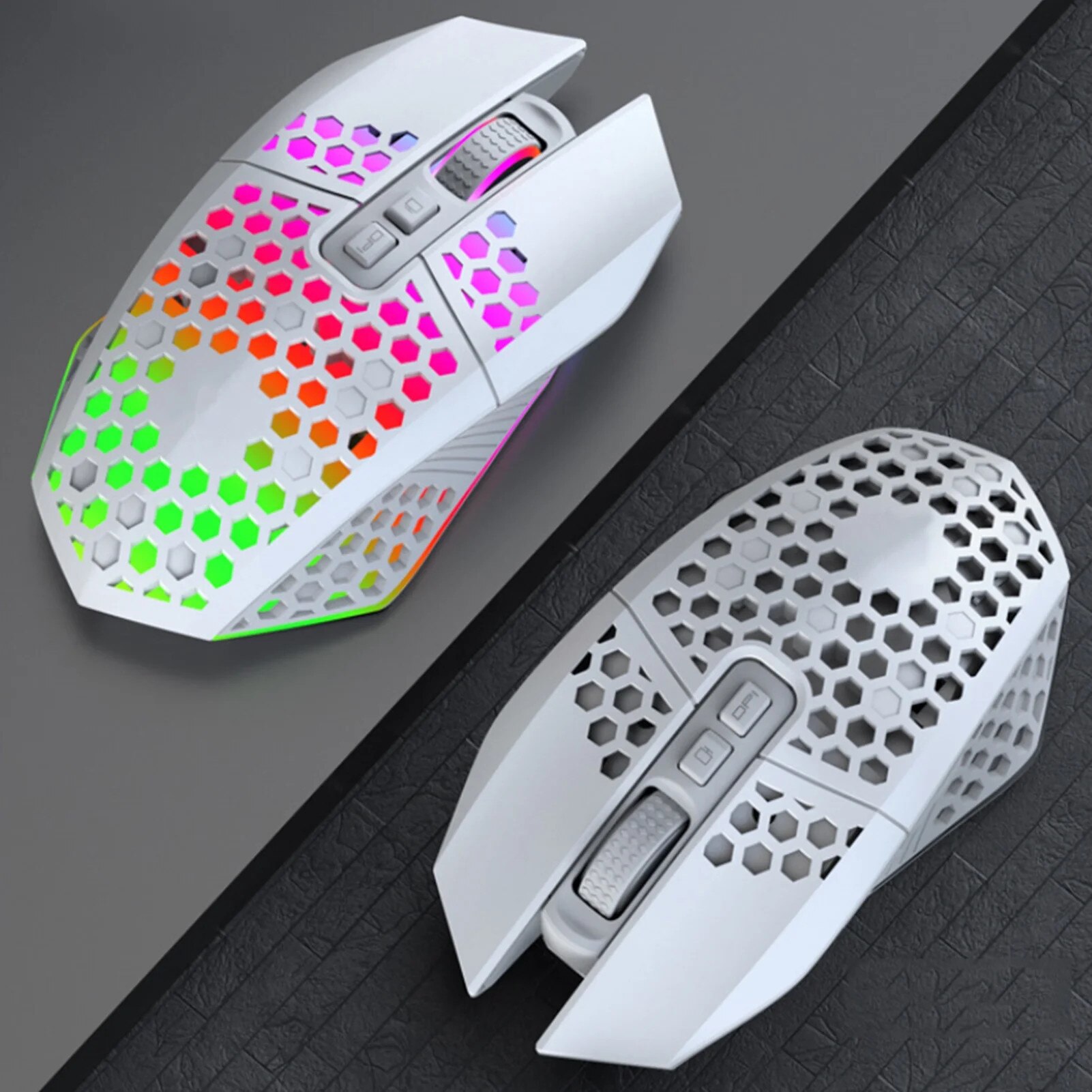 Mouse, 2.4GHz, RGB, alb, 7 butoane - eMAG.ro