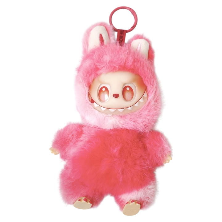 Плюшена играчка, Labubu, серия THE MONSTERS BIG INTO ENERGY, 15 см, червена