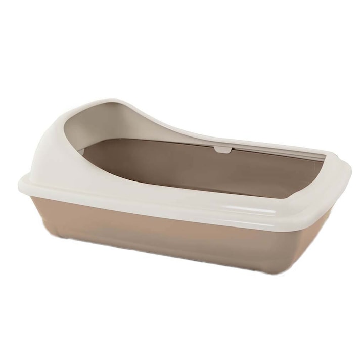 Litiera pentru pisici MPB Birba Mica cu rama detasabila, 46x35x18h cm, Roz