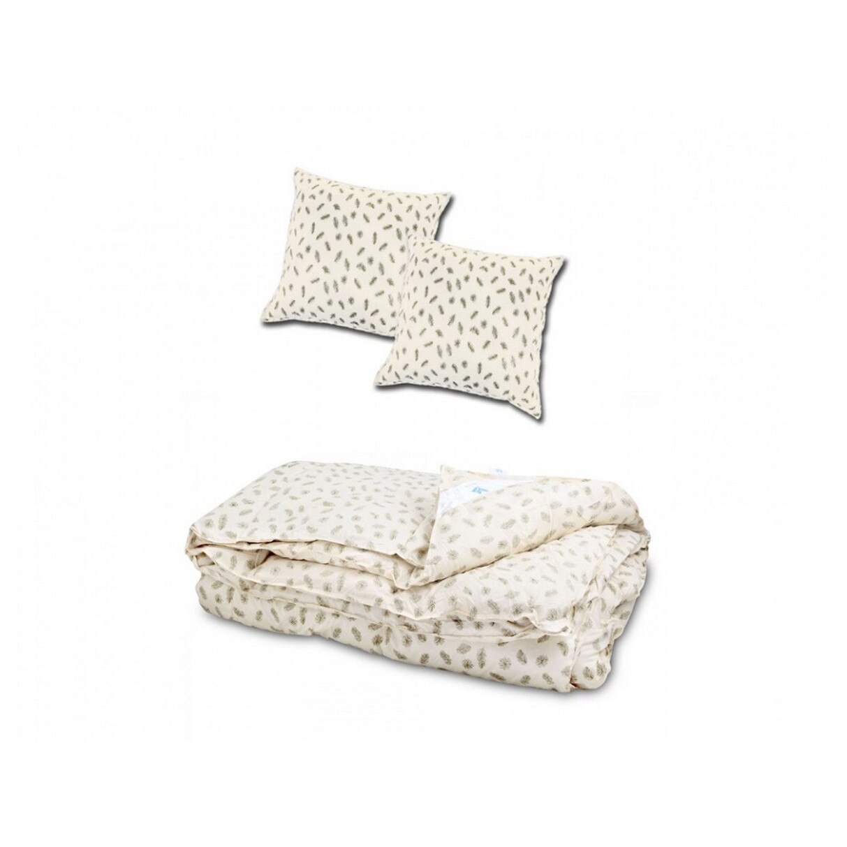 Pilota puf si pana de gasca + 2perne 70x70,Bej