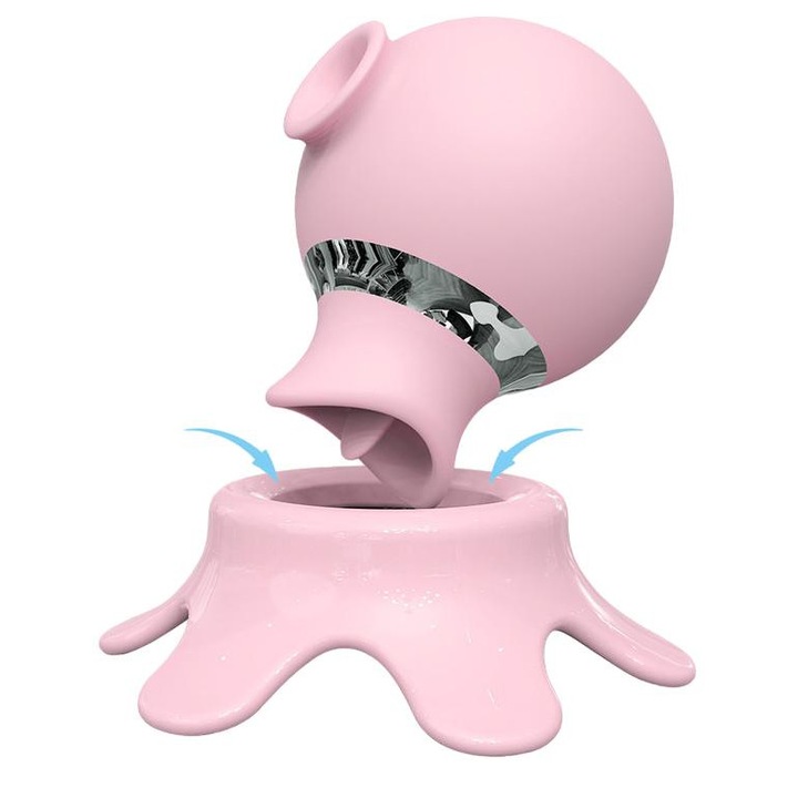 XINYIYING Octopus Upgrade vibrátor, 7 intenzív vibráció, rózsaszín, 81x93x83mm, IPX7 vízálló, mágneses USB töltés