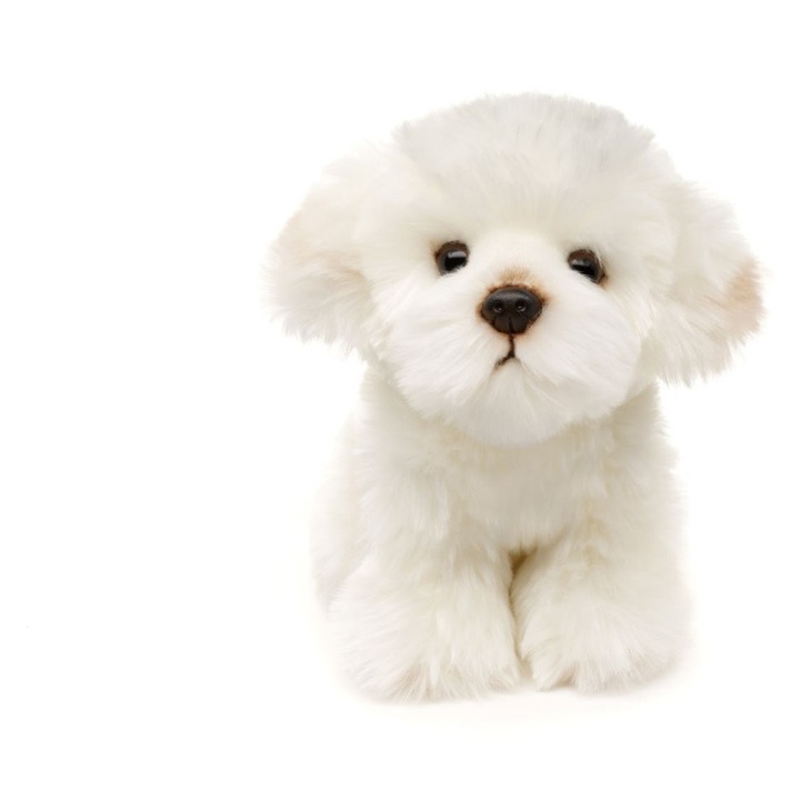 Máltai Bichon plüss kutyajáték 12,5 cm