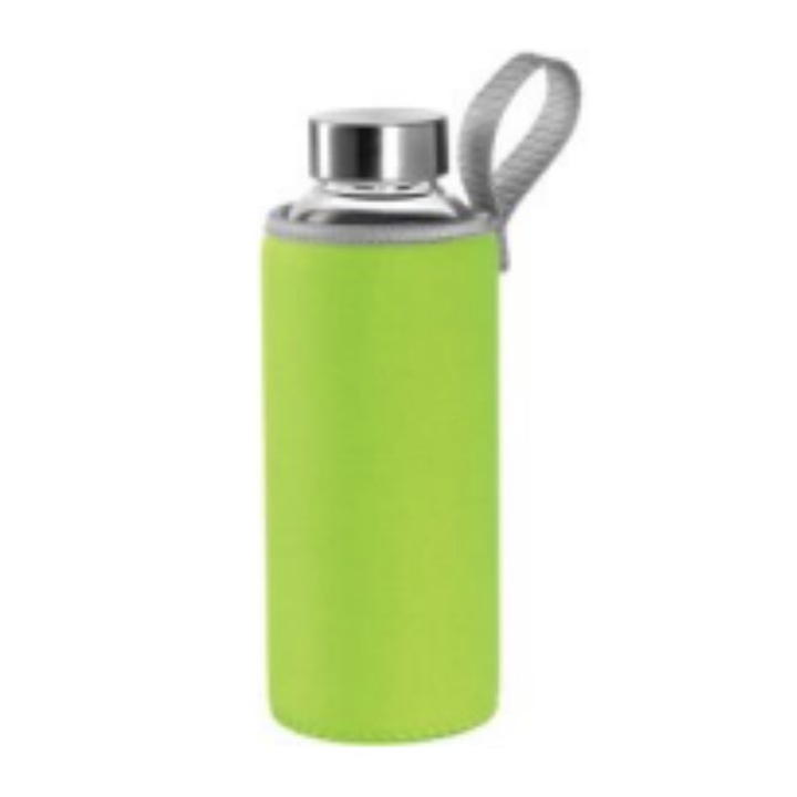 Бутилка за вкъщи Montana, 500 мл, зелен калъф, прозрачна