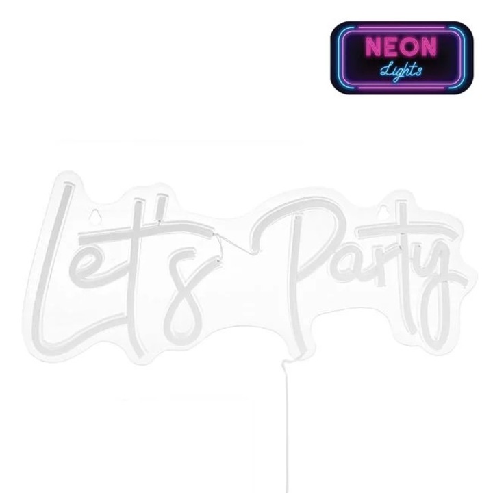 Lampa LED Neon Colorat "Let's Party"