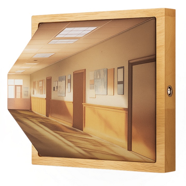 Fali/asztali éjszakai fény, 3D sztereoszkopikus (holografikus hatású), USB-C tápegység, ASB műanyag, modern, dekoratív világítás, 3W, meleg/hideg fény, hálószobába, nappaliba, irodába