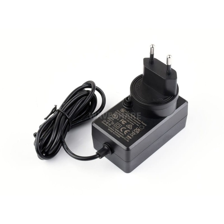 Alimentator, Waveshare, 12V 2A, Jack 5.5/2.1Mm, Negru