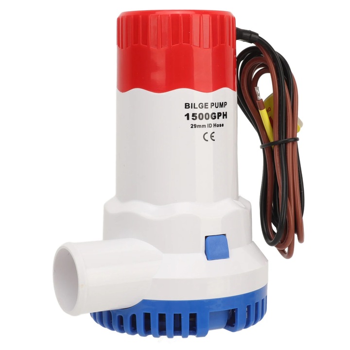 Pompa de apa submersibila, 4m ridicare, 29mm diametru teava, 13.62x10.03x8.05cm, 1500 GPH, 1.5 m³/H