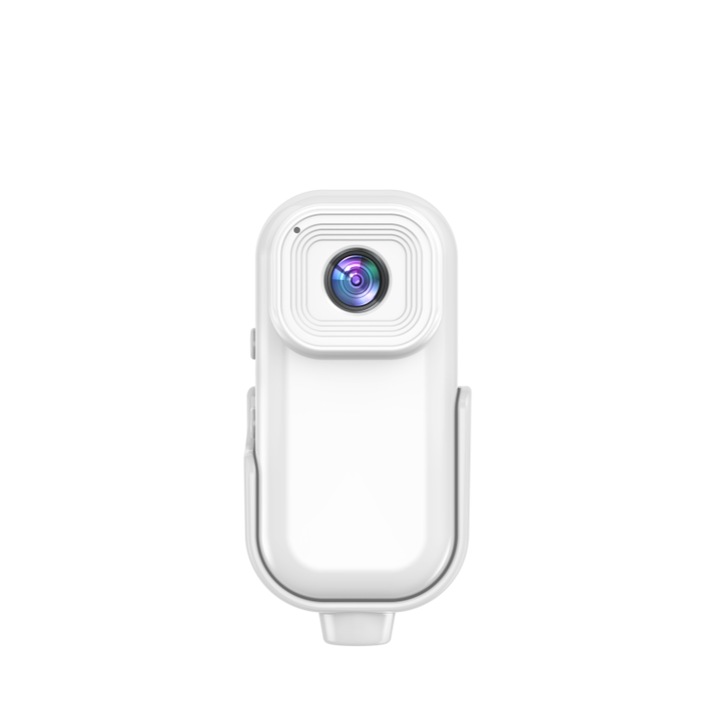 Camera sport, 1080P, 2 megapixeli, WIFI, USB, ecran color de 0, 96 inchi, obiectiv cu unghi larg de 140°, inregistrare in bucla, 500 mAh, suporta card de memorie de pana la 128 GB, compact si portabil, alb