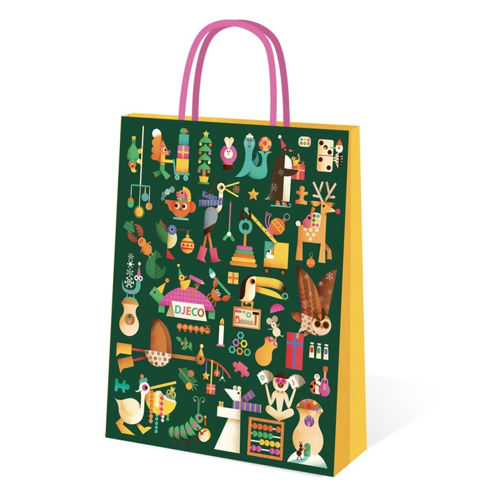 Чанта за подаръци Djeco, разнородни дизайни, 32x40x12cm