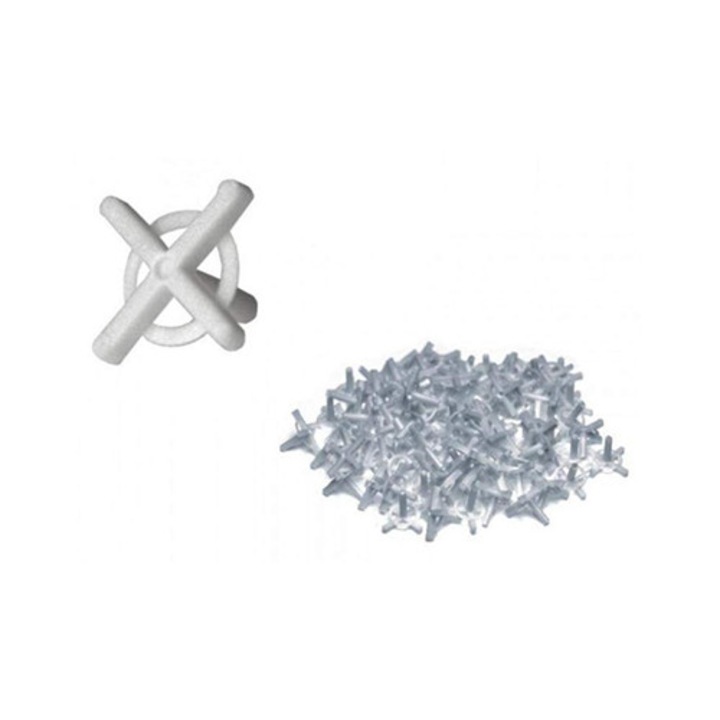 Разделители за плочки тип кръст с пръстен 3.0мм, Mega, комплект от 75 броя