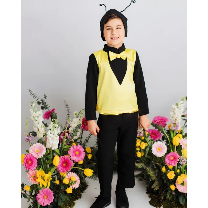 Costum de Bondar Baiat cu Luminite 3 piese, Serbarea Primavara - 3-4 ani (98-104 cm)