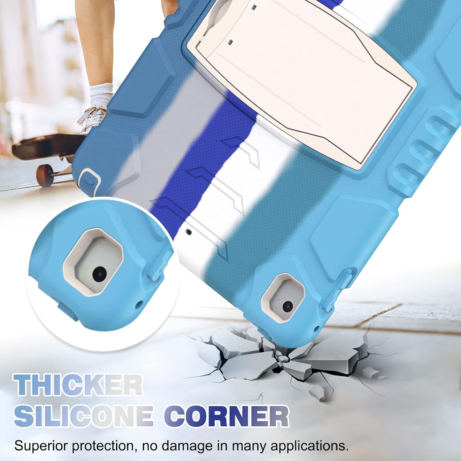 Husa compatibila cu Tableta Samsung A7 T500/T505 BLUE ILLUSION